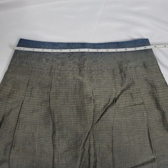 VINCE ombre linen blend striped skirt with pockets 4‎ - Picture 9 of 10